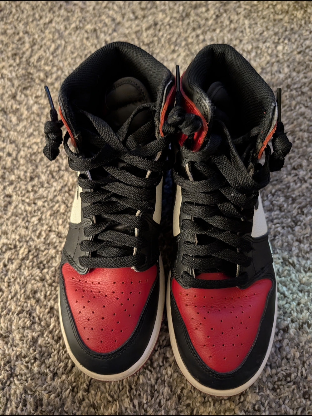Jordan Kids Red and Black High-Top Sneakers